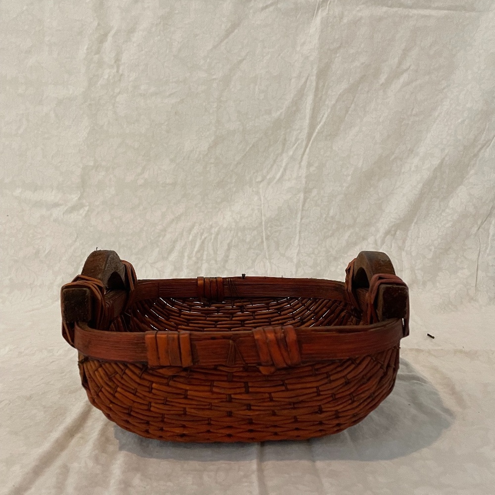 Small Woven 8" wide Brown Basket